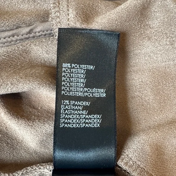 Liverpool Women's Tan Brown Blazer Drapey Jacket Size Large 12-14 Faux Suede - Picture 9 of 12